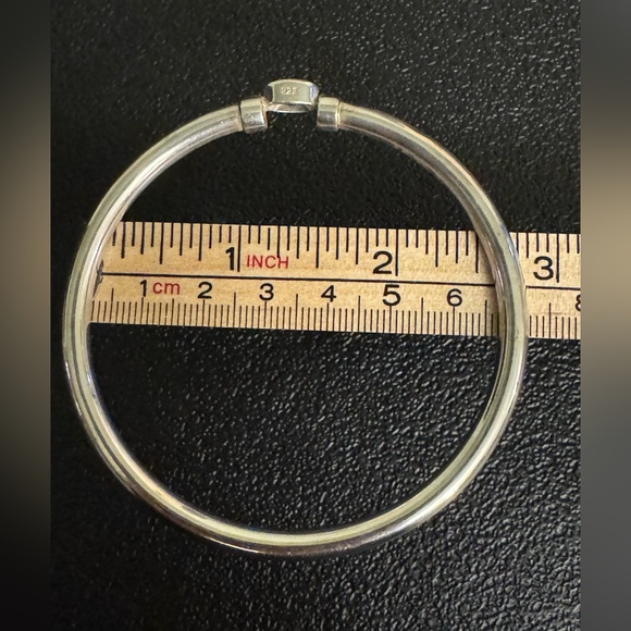 Vintage 1970’s Red Stone Sterling Silver Bracelet - Picture 8 of 11